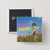 Just BreaksヴィンテージエンジェルAltered Art 缶バッジ (正面&裏面)