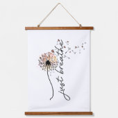 Just Breaks Dandelion Inspiration Self 気に Yoga 吊り下げ型タペストリー (正面)