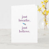 Just Breath勇気付けられる空白のカード カード (黄色い花)