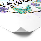 Just Breath Chairs Dandelionセルフヨガ気にス ポスター (角)