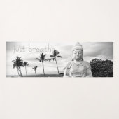 Just Breath Hawaiiブッダはっきりした白黒写真 ヨガマット (正面(横))