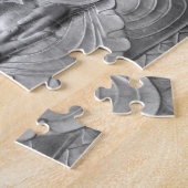 Just Breath Hawaiiブッダ白黒の写真 ジグソーパズル (側面)