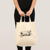 Just Breathe トートバッグ 励ましの言葉 ポジティブな言葉 (正面(商品))