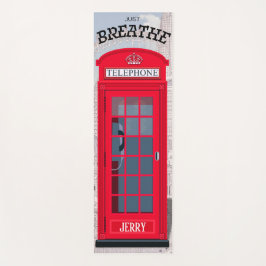 "JUST BREATHE" 赤いロンドンの電話ボックス ヨガマット