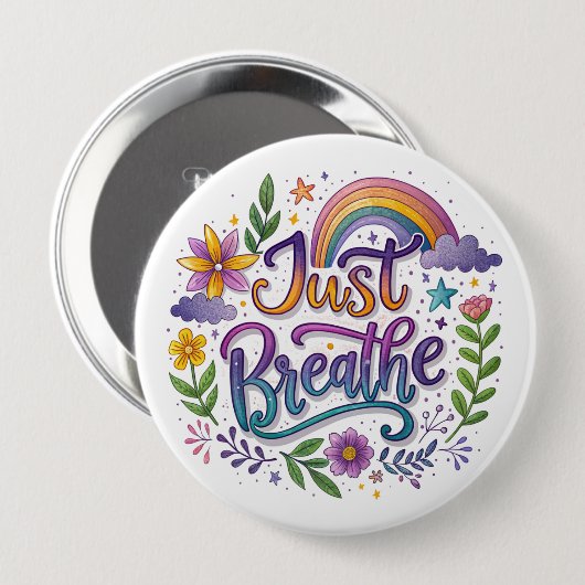 "Just Breathe" Button 缶バッジ (正面&裏面)