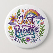 "Just Breathe" Button 缶バッジ (正面)