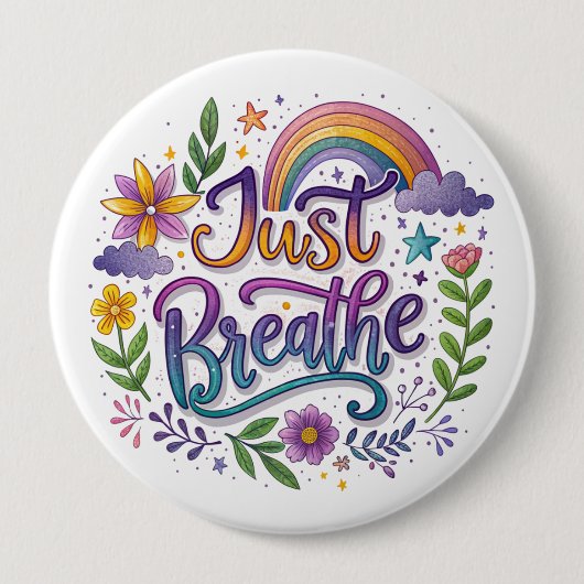 "Just Breathe" Button 缶バッジ (正面)