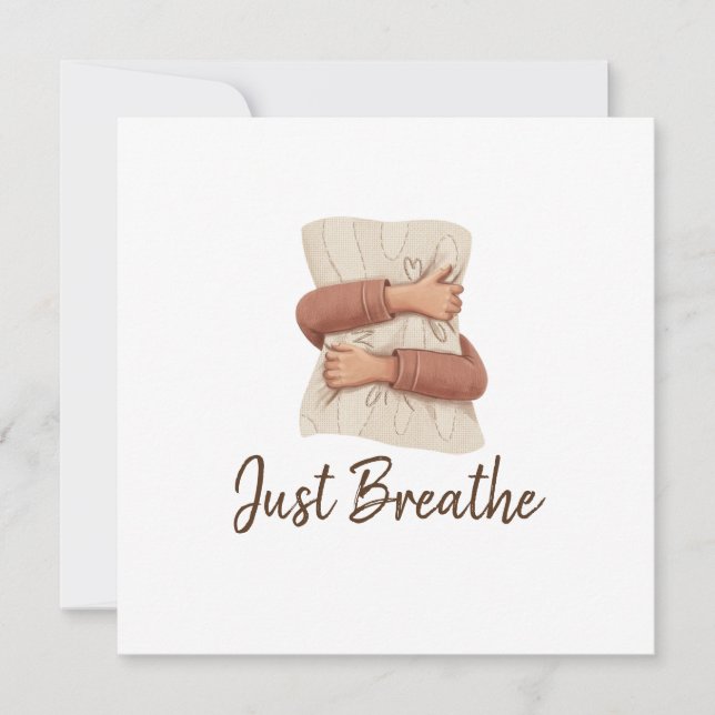 Just Breathe Cozy Self Care Illustration (正面)