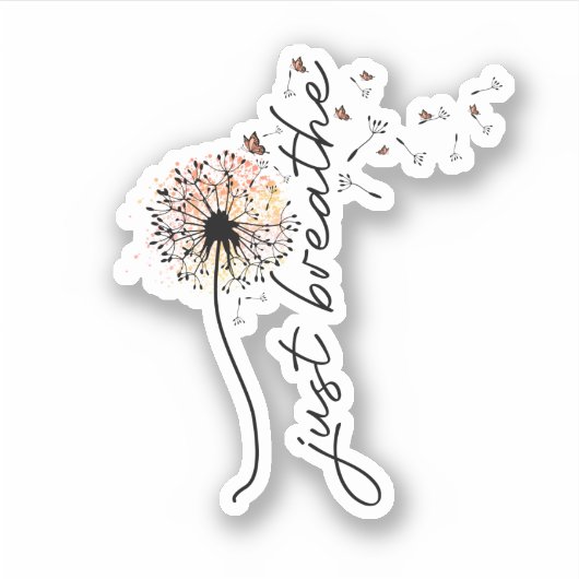 Just breathe sublimation シール (正面)