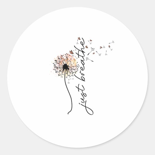 Just breathe sublimation ラウンドシール (正面)