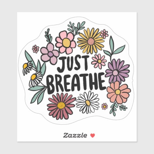 JUST BREEZEフローラかわいい花デイジー手描き シール (シート)