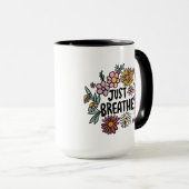 JUST BREEZEフローラかわいい花デイジー手描き マグカップ (正面右)