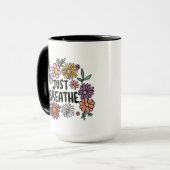 JUST BREEZEフローラかわいい花デイジー手描き マグカップ (正面左)