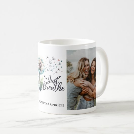 "Just Breeze" Dandelion写真マグカップ コーヒーマグカップ (正面右)