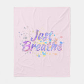 Just Breeze Water Color Pink Mauve Aqua Blue フリースブランケット (正面)