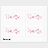 Just Breeze, Yoga, Zen引用文 長方形シール (シート)