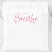 Just Breeze, Yoga, Zen引用文 長方形シール (バッグ)
