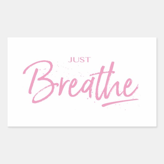 Just Breeze, Yoga, Zen引用文 長方形シール (正面)