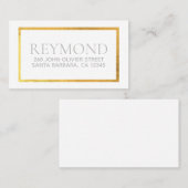 Just Business Name and Address シンプルChic 名刺 (正面/裏面)