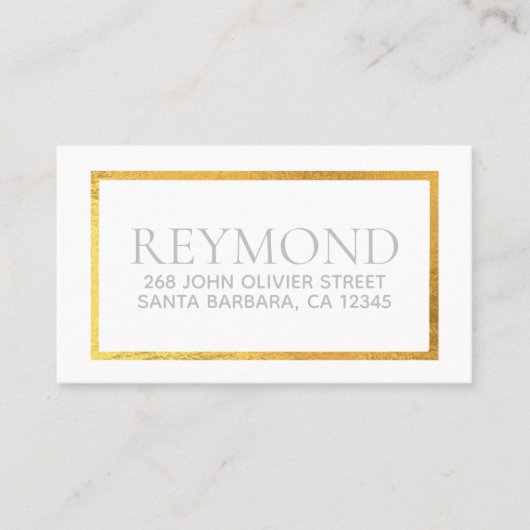 Just Business Name and Address シンプルChic 名刺 (正面)