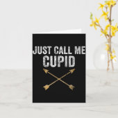 Just Call Me Cud Shirt Retro Arrow Valentine Day  カード (黄色い花)