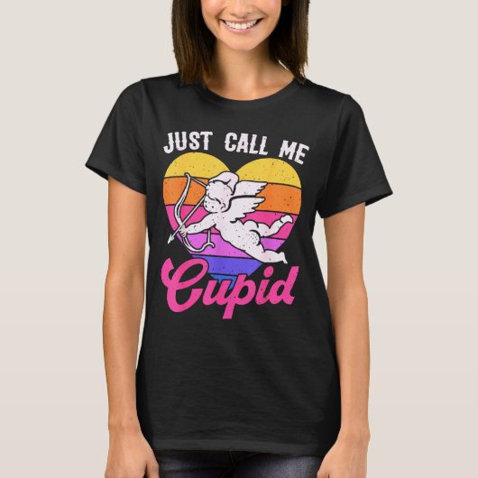 Just Call Me Cud Valentine Cute Arrow Heart Couple Tシャツ (正面)