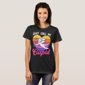 Just Call Me Cud Valentine Cute Arrow Heart Couple Tシャツ (正面フル)