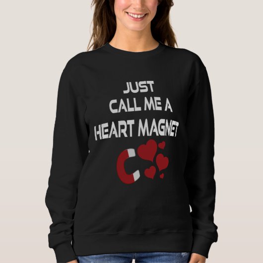 Just Call Me Heart Magne Valentines Teens Youth スウェットシャツ (正面)
