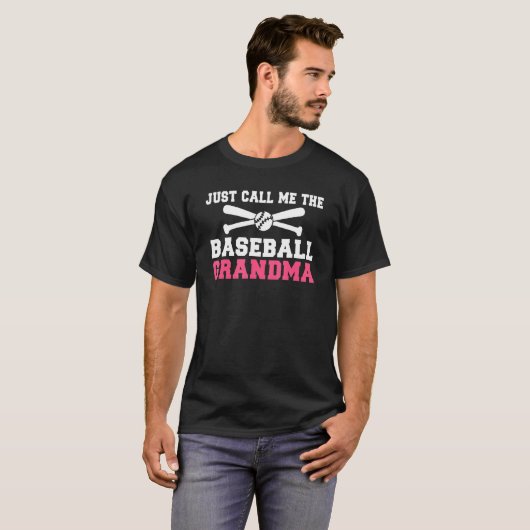 Just call me the Baseball Grandma Tシャツ (正面フル)