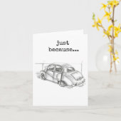 Just Card, 考え's You,アンティーク車 カード (黄色い花)