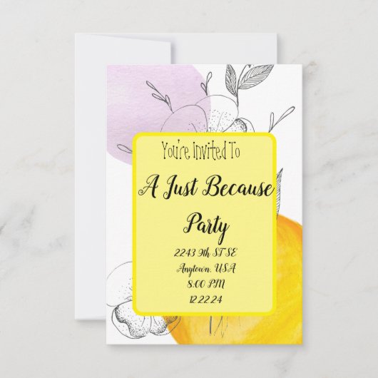 Just Causesカジュアル招待状 招待状 (正面)