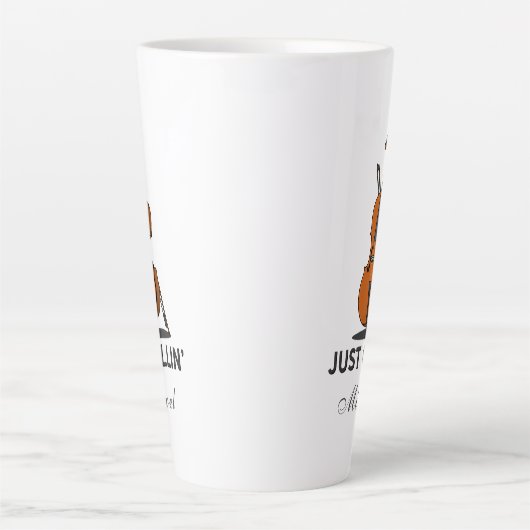 Just Cellin Cellist Performance Music Cello カフェラテマグ (正面)