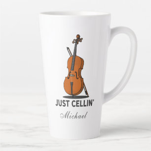 Just Cellin Cellist Performance Music Cello カフェラテマグ