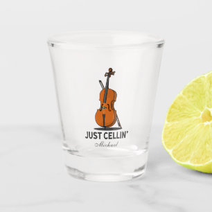 Just Cellin Cellist Performance Music Cello ショットグラス