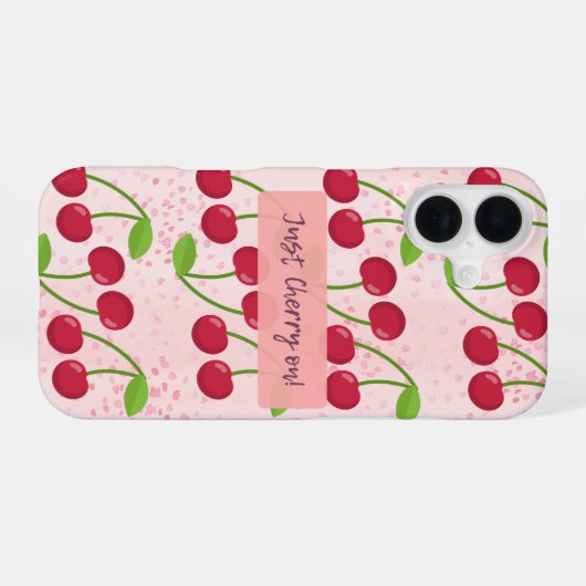 Just Cherry on! iPhone 16ケース (裏面横)