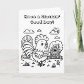 Just Chicken In Ya | 塗おもしろい色 カード (正面)