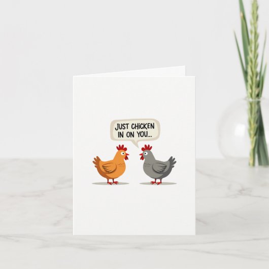 Just Chicken On You Get Well Card カード (正面)