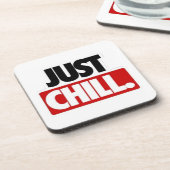 Just Chill タイポグラフィ コースター (左側)