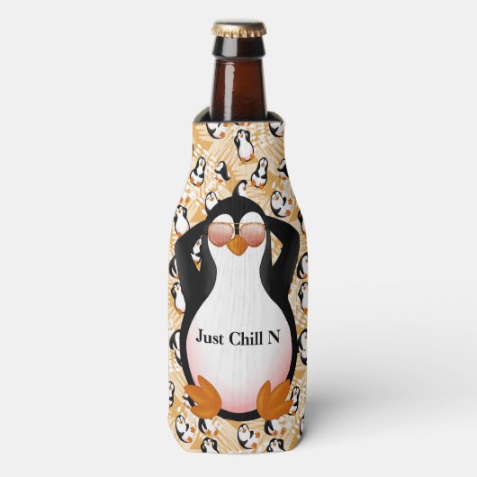 Just Chill N ペンギン ボトルクーラー (ボトル正面)