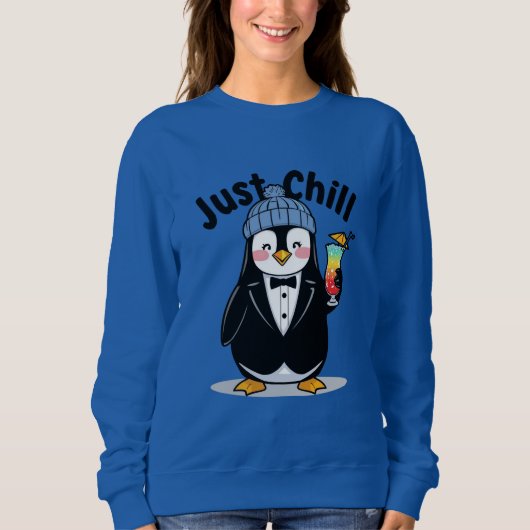 Just Chill Penguin  スウェットシャツ (正面)