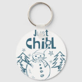 Just Chill Playful Christmas キーホルダー (正面)
