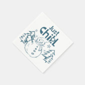 Just Chill Playful Christmas スタンダードカクテルナプキン (角)