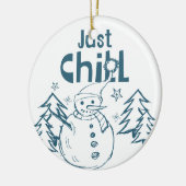 Just Chill Playful Christmas セラミックオーナメント (左)