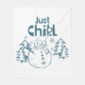 Just Chill Playful Christmas フリースブランケット (正面)