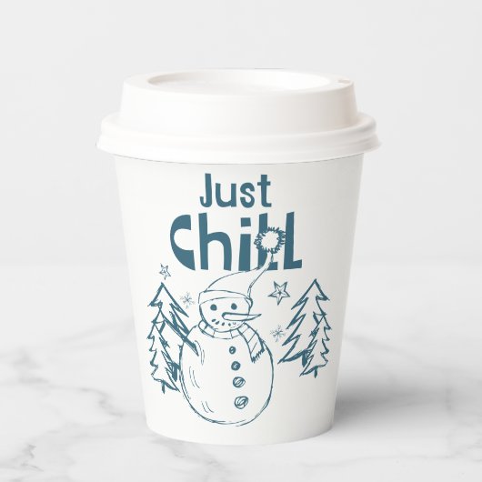 Just Chill Playful Christmas 紙コップ (正面)