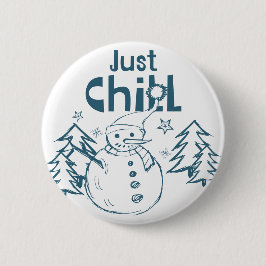 Just Chill Playful Christmas 缶バッジ