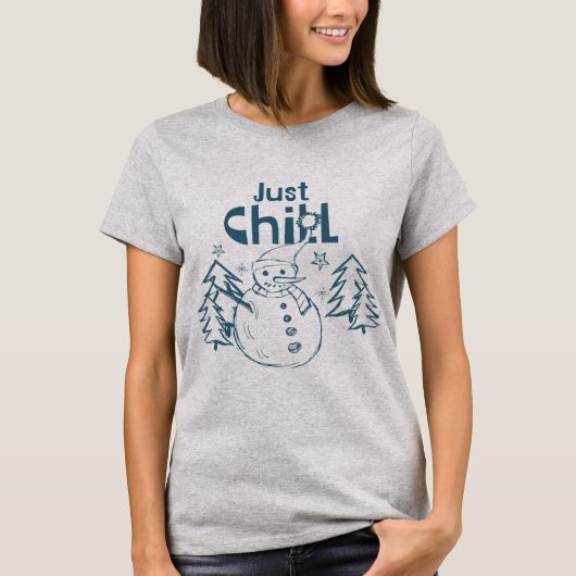 Just Chill Playful Christmas Tシャツ (正面)