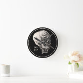 Just Chill Skull  ラウンド壁時計 (ホーム)