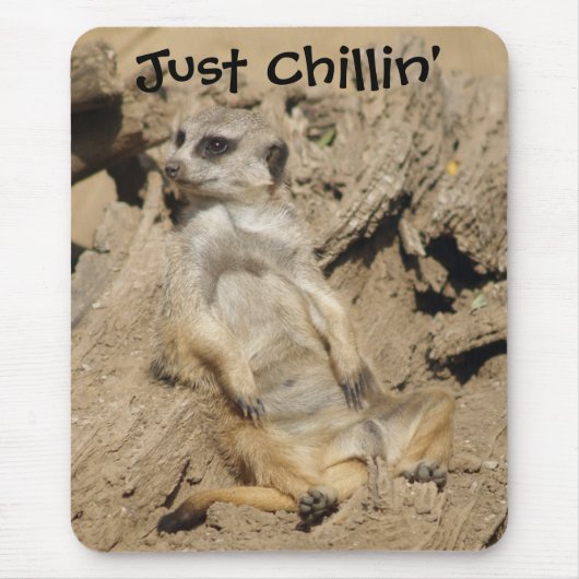 Just Chillin' Meerkatフォトマウスパッド マウスパッド (正面)