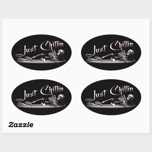 Just Chillin Stickers 楕円形シール (シート)